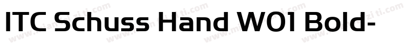 ITC Schuss Hand W01 Bold字体转换